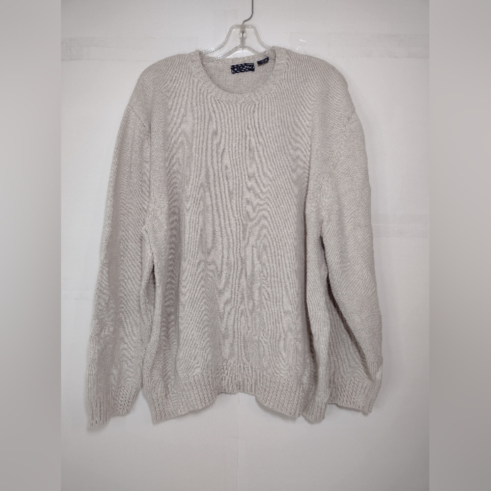 Saddlebred Men's Cream Sweater Size (XXL)